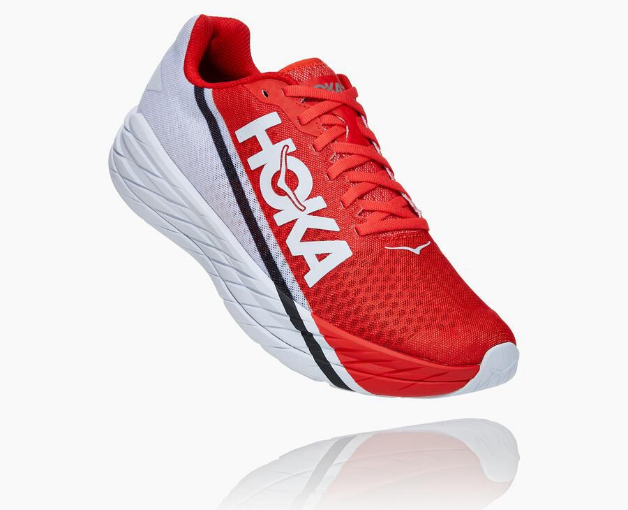 Tenis Hoka One One Feminino Vermelhas/Branco - Rocket X - 738-BIVAHD